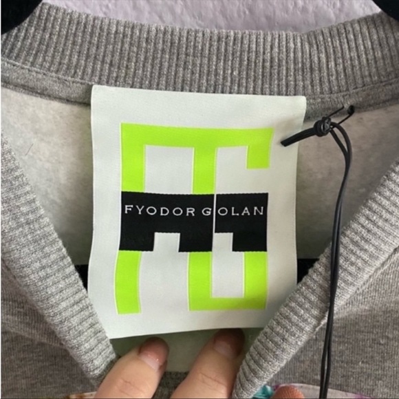 NWT Rare Fyodor Golan Graphic Print Designer Pullover Sweater Size XS - Picture 5 of 8